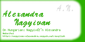 alexandra nagyivan business card